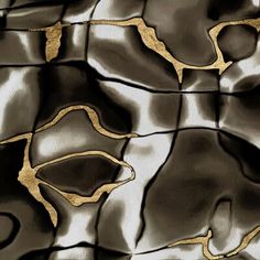 an abstract pattern made up of gold and black