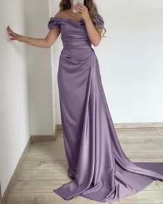 Fitted Purple Bridesmaid Dress For Banquet, Elegant Purple Bridesmaid Dress For Banquet, Strapless Purple Bridesmaid Evening Dress, Purple Strapless Evening Dress For Bridesmaid, Purple Evening Dress For Bridesmaid Prom Season, Purple Bridesmaid Evening Dress For Prom Season, Purple Bridesmaid Dress For Prom Evening, Purple Evening Dress For Bridesmaid During Prom Season, Fitted Off-shoulder Bridesmaid Dress For Evening