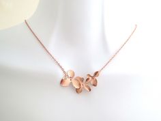 "Rose gold orchid flower necklace ♪ Color: rose gold  ♪ Pendant size: 33mm x 17mm  ♪ 16K rose gold plated over brass   ♪ Necklace length: 15-19\" ♪ Packed individually in a gift box Handmade with Love by Clara ---------------------------------------------- ► Enter shop here : https://www.etsy.com/shop/jeweltown All Photos, Designs & Text Copyright © Jeweltown" Rose Gold Flower Necklace For Parties, Rose Gold Flower Pendant Jewelry For Party, Rose Gold Flower Necklace With Delicate Chain, Rose Gold Flower Necklace For Bridesmaid, Delicate Flower Necklace For Party, Party Rose Gold Necklace With Flower Charm, Delicate Rose Gold Necklace For Birthday, Rose Gold Flower-shaped Necklace For Birthday, Birthday Rose Gold Flower Shaped Necklace