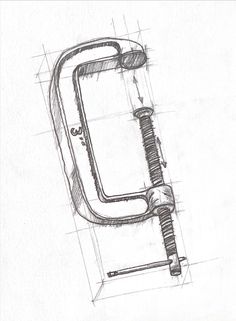 a pencil drawing of an object that is in the shape of a rectangle