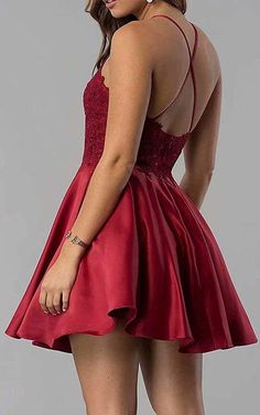 Shop A-Line Jewel Sleeveless Short Satin/Lace Homecoming Dress with Pockets Online. Ellen Bridals offers tons of high quality collections at affordable prices. Free shipping Now!