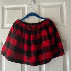 Buffalo Check Lined Skirt Washed Never Worn Carters 7 Lined Skirt, Buffalo Check, Kids Bottoms, Black Red, Buffalo, Black And Red, Skirt, Red, Color