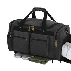 Designed for the modern traveler, this Vintage Travel Carry On On blends practicality with a sleek aesthetic, perfect for daily use or short trips. With its robust construction and thoughtful design, it's a reliable choice for anyone on the go. Constructed from durable materials, this overnight bag is designed to withstand the rigors of travel. Features a nylon zipper closure that ensures your belongings are secured while providing easy access when needed. The bag's dimensions are 21.2 x 10.6 x 12.6 inches, offering ample space for all your essentials without being cumbersome. It is crafted to serve a wide range of uses, from daily activities to travel needs, making it a versatile choice for any user. The design includes a smooth texture and a clean, functional form that prioritizes ease o Durable Practical Travel Accessories For Everyday Use, Versatile Durable Travel Accessories, Practical Durable Travel Accessories For Everyday Use, Durable And Practical Travel Accessories, Durable Black Travel Accessories For Outdoor, Practical Black Travel Accessories For Outdoor Activities, Durable Functional Travel Bag For Everyday Use, Durable Everyday Use Travel Bag, Durable Practical Travel Accessories