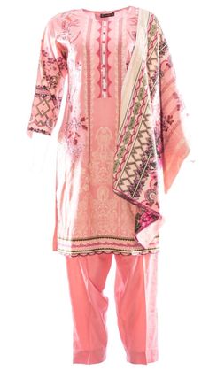 IshDeena Embroidered Indian Pakistani Dresses for Women - Wool Shawl Three Piece Set - IshDeena Pink Embroidered Lawn Suit, Spring Floral Print Pink Salwar Kameez, Printed Cotton Long Sleeve Salwar Kameez, Printed Long Sleeve Cotton Salwar Kameez, Casual Pink Cotton Lawn Suit, Casual Embroidered Lawn Suit For Eid, Long Sleeve Cotton Salwar Kameez With Floral Print, Pink Semi-stitched Lawn Suit For Spring, Multicolor Embroidered Cotton Lawn Suit