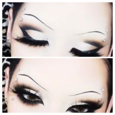 Black Glitter Prom Makeup, Emo Red Makeup Looks, Vampire Aesthetic Y2k, Glitter Alt Makeup, Trashy Y2k Eye Makeup, Mcbling Eye Makeup, Casual Trad Goth Makeup, Y2k Eyeshadow Looks, Early 2000s Emo Makeup