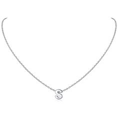 PRICES MAY VARY. 🧡 CLASSIC FASHION NECKLACE 🧡-- This small letter necklace look very elegant with sweet and special design, beautiful for everyday wear or special occasion. If you have a "S" on your first name or last name, or it represents a special someone in your life, just buy this meaningful monogram necklace. 🧡 STERLING SILVER NECKLACE 🧡-- Hypoallergenic platinum plated sterling silver, passed strict skin test grants allergy free, nickel-free, these tiny initial necklaces are safe for Letter Necklace Initials, Sterling Silver Initial Necklace, Silver Initial Necklace, Small Letter, Initial Necklaces, Letter Jewelry, Sterling Silver Initial, Jewelry Personalized, Initial Pendant Necklace