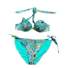 Aerie - Two Piece Bikini Swimsuit. Top, Underwire With Light Padding. Bottom With Side Ties. Never Wore - New Without Tags. Stored At Smoke Free Home. Top Size 32b Bottom Medium G7 Turquoise Triangle Top Swimwear For Summer, Turquoise Tie-side Bottom Swimwear For Pool, Turquoise Tie-side Swimwear For Pool, Beachy Triangle Top Turquoise Swimwear, Turquoise Tie-side Bottom Swimwear For Beach, Turquoise Swimwear For Sunbathing Beach Season, Turquoise Swimwear For Poolside And Beach Season, Turquoise Beachwear Swimwear, Turquoise Triangle Top Beachwear