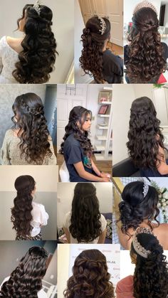 😻😻😻😻 Hair Styles For A Quince, Quinceanera Hairstyles With Braids, Sweet 15 Hairstyles, Md Hairstyles, Quinceañera Hair, 16 Hairstyles, Beauty And The Beast Quince, Quince Hair