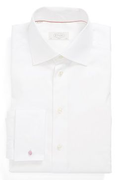 Eton Slim Fit Dress Shirt $230 Elegant Dress Shirt With Concealed Placket For Work, Luxury Cotton Dress Shirt For Office, Elegant Semi-formal Shirt With Concealed Placket, Luxury Cotton Business Shirt, Luxury Cotton Dress Shirt For Semi-formal Occasions, White Elegant Cotton Dress Shirt, Elegant White Cotton Dress Shirt, Luxury Dress Shirt With Concealed Placket For Office, Elegant Dress Shirt With Fold Down Collar For Work