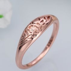 14k Rose Gold Plated Flower Carved Unique Vintage Rings For Women, L022 Metal: 14k Rose Gold Plated High Quality Material Hand Crafted With Love And Care 100 % Lead And Nickel Free Will Not Tarnish Or Fade Perfect For Gift, Holiday, Christmas, Birthday, Vacation, Mother's Day, Valentine's Day, Wedding, Engagement , Bridal, Promise, Anniversary, Party Please Feel Free To Message Me If You Have Any Questions. Thank You For Shopping With Us! Fine Jewelry Flower Shaped Rose Gold Rings, 14k Rose Gold Flower Ring With Birth Flower, Rose Gold Flower Shaped Fine Rings, Rose Gold Flower Ring With Rose Design, Fine Jewelry Rose Gold Flower Ring, Rose Gold Flower Ring Fine Jewelry, Rose Gold Flower Design Promise Ring, Elegant Rose Gold Flower Ring, 14k Rose Gold Flower Shaped Ring