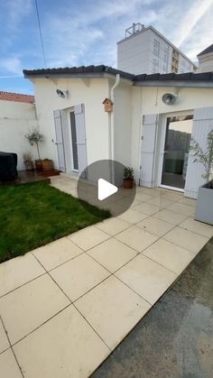 an image of a house that is in the process of being remodeled with grass and landscaping