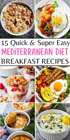 the top ten quick and super easy mediterranean diet breakfast recipes