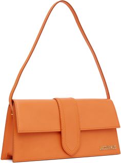 Orange Luxury Bag, Jacquemus Orange, Jacquemus Bags, Purse Outfit, Orange Purse, Orange Handbag, Jacquemus Bag, Face Patches, Orange Outfit