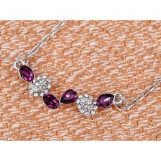 Add a touch of modern elegance to your ensemble with the Diamond Pendant Purple Crystal Rhinestone Necklace for Women. Featuring a contemporary diamond design adorned with purple and crystal rhinestones, this necklace exudes artistic flair, making it a versatile fashion accessory for any occasion. Heart Choker Necklace, Light Sapphire, Heart Choker, Purple Crystal, Stone Pendant Necklace, Purple Crystals, Accessories Jewelry Necklace, Rhinestone Necklace, Diamond Design