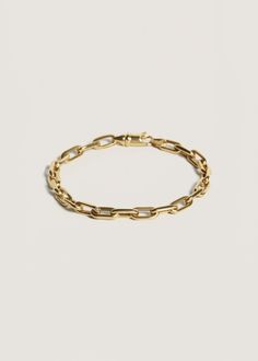 Mini Link Chain Bracelet 14k Gold - Kinn Classic Chain Tennis Bracelet, Classic Link Chain Tennis Bracelet, Minimalist Oval Link Bracelet For Formal Occasions, Classic Tarnish-resistant Chain Link Bracelet, Minimalist Formal Oval Link Bracelet, Formal Yellow Gold Link Paperclip Bracelet, Classic Jubilee Link Chain Bracelet, Classic Jubilee Chain Bracelet, Classic Link Bracelets With Solid Link Construction