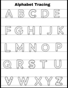 the alphabet worksheet for children to learn how to write and draw with numbers