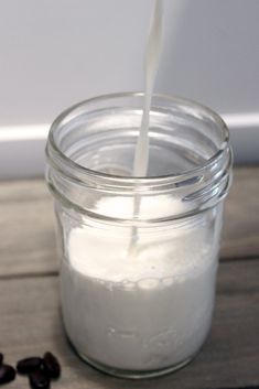 coffee creamer recipe in a glass jar