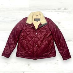 New Without Tags. Womens Size Large. Soft Fleece Type Material On Inside. Gorgeous Puffer Outside Material. Eddie Bauer Puffer Jacket, Red Purple, Eddie Bauer, Puffer Jacket, Color Purple, Puffer, Jackets For Women, Jackets & Coats, Womens Sizes