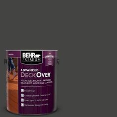 the behr premium deck over paint is shown