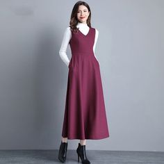 FEATURESWool blend25% wool, other fiber,nylonPolyester liningBack zipper closureSleevelessFitted dressMid calfPerfect for winter, autumnMore colorSIZEAvailable in sizes XS-XLHow to choose size ?1.Check your body measurement with instructionshttps://www.etsy.com/listing/7940540802.Get your size in Size Chart with your body measurementhttps://www.etsy.com/listing/7940556823.Send me your measurement if you need helpBustWaistHipsYour over all HeightWeightBra sizeNormal size.4.When to choose bespoke V-neck Winter Dresses With Pockets, Winter V-neck Dress With Pockets, V-neck Winter Dress With Pockets, Sleeveless Wool Dresses For Work, Sleeveless Dresses With Pockets For Fall, Sleeveless Wool Dress For Fall, Woolen Dress, Vintage 80s Dress, Woolen Dresses