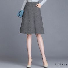 Lasaky - Luxurious Hipskirt for Women in a High-Rise Design Wraparound Skirt, Tulle Midi Skirt, High Rise Style, Trendy Skirts, Wrap Around Skirt, Half Skirt, Sophisticated Dress, Round Neck Dresses, Types Of Skirts