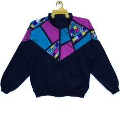 PLEASE ASK ANY QUESTION BEFORE BUYING THIS IS USED CLOTHING PLEASE DONT EXPECTED IT TO BE LIKE NEW OR IN PRISTINE CONDITION Vintage 80s Lavon Petites Zipper Jacket Multi Colour Block Women Fashion Art Design Full Zip Sweater tag lavon petites material polyester 100% saiz on tag M (medium) Mesasures About ( Approximately) -Armpit to Ampit : 20.5 inch -Length (back collar down) : 24 inch Condition : used good condition 8/10 **No Tears No Stains And No Hole** Dream Photoshoot, Black Leggins, 1980s Fashion Trends, Art Graphic Design, Women Jacket, 1980s Fashion, Zipper Jacket, Colour Block, Clothing Ideas