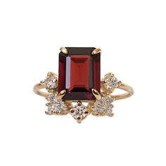 Emarald Ring, Birthday Gemstones, Style 2023, Jewelry Wedding Rings, Garnet Jewelry, Garnet Ring, Garnet Stone, Silver Work, Garnet Rings