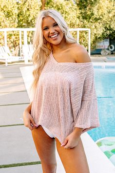 Need a versatile yet effortless summer basic? Then look not further than our pink 'Vitamin Sea For Me' top featuring lightweight knit material, a wide v-cut neckline that can be styled off one shoulder, loose short sleeves, and a slouched silhouette that falls into a straight hemline!   Measurements S variant has  a Bust of 48",  a Hip of 44",  a Length of 21.5",  a Sleeve Length of 6",  a Waist of 42".  M variant has  a Bust of 50",  a Hip of 46",  a Length of 22.5",  a Sleeve Length of 6.5", Summer V-neck Knit Top For Vacation, Summer One-shoulder Top For Beach, Summer One-shoulder Beach Top, Chic Oversized Knit Top For Summer, Oversized Off-shoulder Summer Tops, Oversized Off-shoulder Tops For Summer, Summer V-neck Knit Top For Beach, Pink Knit Top For Summer Day Out, Summer V-neck Knit Top For Loungewear