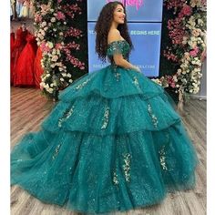 ANGELSBRIDEP Glittering Emerald Green Quinceanera Dresses Beading Lace Appliques Vestidos De 15 Anos Emerald Green Quinceanera Dresses, Emerald Green Quinceanera, Formal Birthday Party, Green Quinceanera, Green Quinceanera Dresses, Green Princess, Decoration Flowers, Flowers Decoration, Lace Decor