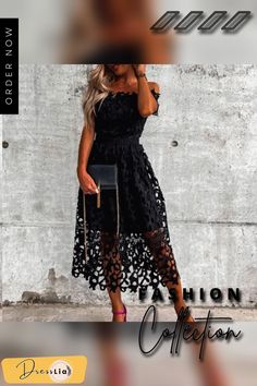 Women Fashion Elegant Lace Long Dress Sexy Off Shoulder Hollow Out Pattern Party Dress Autumn New Ladies Sweet Solid Dress Mujer Off-shoulder Lace Dress For Summer Evening, Summer Lace Dress For Night Out, Flirty Off-shoulder Midi Dress For Party, Lace Dress For Summer Night Out, Midi Length Lace Dress For Party Season, Spring Party Off-shoulder Lace Dress, Spring Off-shoulder Lace Party Dress, Spring Party Lace Dress Off-shoulder, Summer Midi Dress For Club