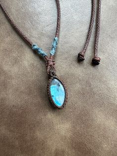 Handcrafted with love and attention to detail, this gemstone necklace is perfect for adding a touch of bohemian charm to any outfit. Each pendant is unique and one-of-a-kind, making it a thoughtful gift for yourself or a loved one. Made with high quality, durable polyester waxed cord, which can maintain its colour and shape.  Waxed threads are light and comfortable. They do not create any allergies. They are also waterproof. The length of necklace is adjustable due to a sliding knot on the back. Bohemian Necklaces With Natural Stones On Waxed Cord, Bohemian Necklaces With Natural Stones And Waxed Cord, Bohemian Necklace With Natural Stones On Waxed Cord, Bohemian Jewelry With Adjustable Waxed Cord, Spiritual Jewelry With Natural Stones On Waxed Cord, Spiritual Jewelry With Natural Stones And Waxed Cord, Bohemian Waxed Cord Jewelry For Festivals, Artisan Necklace With Adjustable Cord For Healing, Handmade Artisan Jewelry With Waxed Cord