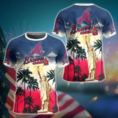 MLB Atlanta Braves 3D T-Shirt Tropical Elegance For Fans Sports The 3D T-Shirt is a fashion statement that goes beyond the ordinary. Using advanced printing technology, it brings designs to life with depth and vividness. Crafted from high-quality materials, it offers comfort and durability. The three-dimensional graphics create a captivating effect that’s perfect for casual wear or making a bold statement. Product details: – Premium polyester which is ultra-soft and incredibly comfortable. – Fab Sports Jersey T-shirt With All Over Print, Jersey T-shirt With Sublimation Print For Sports, All Over Print Short Sleeve T-shirt For Sports Season, Sporty Short Sleeve T-shirt With All Over Print, 3d T Shirts, Atlanta Braves, Sports Fan, The Ordinary, Three Dimensional