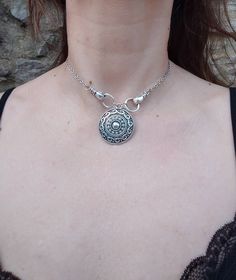 Antique silver viking shieldmaiden shield with hands choker necklace with stainless steel chain, charming and unique. PLEASE read my shop announcement before placing an order so you know what to expect right now. Plus, when ordering from outside Europe, don't forget to provide a phone number for the courier to ensure the fastest and smoothest delivery More warrior and viking jewelry this way. Take a look! They're stunning and magical: https://www.etsy.com/shop/ValkyriesSong?ref=seller-platform-mcnav&search_query=warrior https://www.etsy.com/shop/ValkyriesSong?ref=seller-platform-mcnav&section_id=24225925 Stainless steel chain and findings, won't rust or anything  Fastens with a solid lobster clasp, and has an extension chain. All my jewelry is nickel and lead free.  I'm so sorry for having Silver Medieval Jewelry For Festivals, Silver Necklaces With Lobster Clasp For Festival, Viking Style Handmade Festival Jewelry, Medieval Metal Jewelry, Viking Style Oxidized Metal Necklace, Viking Style Oxidized Metal Necklaces, Viking Style Silver Round Pendant Necklace, Medieval Silver Round Pendant Necklace, Viking Style Silver Pendant Necklace