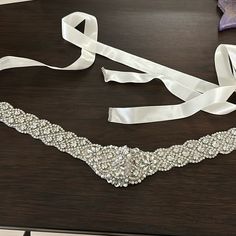 New In Box Wedding Satin Belt With Rhinestones. Bridal Sash Belt, Satin Belt, Bridal Sash, Sash Belts, Rhinestone Dress, Sash Belt, Wedding Bridal, Belts, Women Accessories