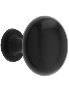 an image of black door knobs on white background