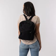 cute black small backpack#color_ivory-black Everyday Standard Backpack, Practical Black Everyday Backpack, Minimalist Backpack For Everyday Use, Backpack With Adjustable Straps For Daily Use, Functional Backpack For Everyday And Back To School, Versatile Everyday Backpack With Anti-theft Pocket, Standard Backpack With Adjustable Straps For Daily Use, Functional Everyday Backpack For Back To School, Practical Everyday Backpack With Adjustable Straps