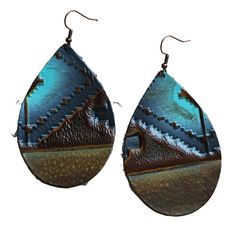 Genuine Leather Teardrop Earring is the perfect complement to your boho or western style. Please note, We only use real leather hides. As a result, due to natural variations, no two pairs of earrings will be identical. Length: 2.75" Width: 1.75". Although your item will resemble the photo, each piece is created by hand, so no two are identical. Leather Hides, Leather Hide, Large Earrings, Western Style, Teardrop Earrings, Western Fashion, Real Leather, Genuine Leather, Leather