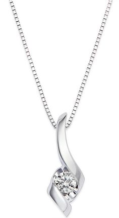 Sirena Diamond Swirl Pendant Necklace in 14k White Gold (1/10 ct. t.w.) Formal Diamond White Necklace With Polished Finish, Elegant Silver Diamond Necklace With Polished Finish, Elegant Tension Setting Necklace, Diamond Solitaire Necklace With Polished Finish For Formal, Elegant Diamond Solitaire Necklace With Polished Finish, Formal Diamond Solitaire Necklace With Polished Finish, Fine Jewelry Diamond Necklace With Polished Finish, Silver Diamond Necklace With Polished Finish, Modern White Gold Diamond Necklace With Polished Finish