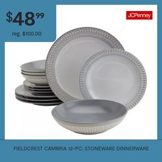 a set of four dinner plates with the price $ 48 99 reg $ 100 00