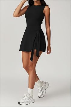 【Mateial】Our tennis dress is made of 75%polyamide, 25% elastane,Crafted from a premium, flexible fabric, this athletic dress provides you with the ultimate freedom to move, stretch, and dominate the court. The material hugs your form comfortably, ensuring a flattering fit that moves with you, whether you're serving, volleying, or rushing the net. This sleeveless workout athletic rompers can be worn for various activities including yoga, running, or just as a stylish summer outfit.【Features】Fashi Summer Promotion, Tank Romper, Stylish Summer Outfits, Athletic Dress, Sport Tank, Tennis Dress, The Net, The Court, British Indian