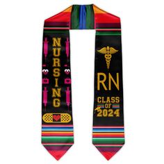 PRICES MAY VARY. HIGH-QUALITY MATERIALS:Our stoles are made of high-quality smooth satin, adding a touch of elegance and sophistication to your graduation attire. PERFECT SIZE: This Stole is 6 inches Wide by 72 inches Long and Fits All Graduates.our unisex adult graduation stole is the perfect length to drape over your shoulders and showcase your achievement. MAKE A STATEMENT: As a school nurse or nursing graduate, stand out from the crowd with our elegantly designed graduate stole, featuring th Nurse Grad Stole, Sublimation Graduation Stole, Embroidered Multicolor Graduation Stole, Traditional Embroidered Graduation Stole, Embroidered Black Graduation Stole, Graduation Attire, Nursing School Graduation, Branded Scarves, Graduation Stole