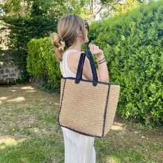 Embrace the summer vibes with our Handmade Straw Beach Bag, featuring elegant black striped.  Crafted with care, it is designed to be carried comfortably on the shoulder or by hand. Material: Eco-Friendly High-Quality paper yarn.  👙🏖️Perfect for beach outings, shopping trips, or daily use. Upgrade your summer style with this versatile and chic beach bag.  You can easily fit your personal items such as a towel, sunscreen, bikini, book, and magazine.  Get yours today and enjoy the perfect blend of fashion and practicality! 💃🏼If the order is ready, it will be shipping immediately. ✌️   ✈️Express Shipping is 10$, 3-5 Business Days after processing time.  ✈️Standart Shipping is free, 3-12 Business Days after processing time.  🛎️ If you have a specific vision in mind, please contact us for Black Beach Bag For Vacation, Black Straw Bag For Travel, Large Capacity Black Straw Bag For Travel, Large Capacity Black Straw Travel Bag, Casual Black Bag For Beach Season, Casual Black Shoulder Bag For Beach Season, Square Beach Bag With Adjustable Strap, Square Beach Bag With Adjustable Strap For Beach Season, Square Straw Bag With Adjustable Strap For Vacation