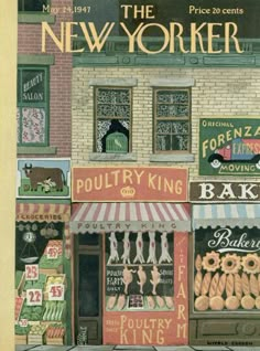 the new yorker magazine cover shows an old store front