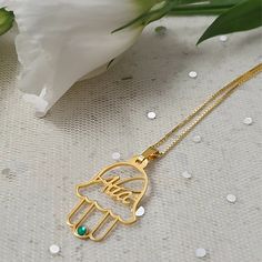 💎 This stunning Hamsa Name Necklace is handcrafted with the finest 925 sterling silver, making it a beautiful and meaningful piece of jewelry. The Hand of Fatima pendant is personalized with a custom name and birthstone, adding a unique touch to your protection necklace.  Known for symbolizing protection and bringing good fortune, this necklace is a thoughtful gift for her, perfect for everyday wear or special occasions.  The Hand of Fatima is a revered symbol in Islamic culture, believed to wa Handmade Charm Necklaces With May Birthstone, Handmade Charm Necklace With May Birthstone, Handmade Charm Necklaces For May Birthstone Gifts, Handmade Charm Necklace With May Birthstone For Gift, Handmade May Birthstone Charm Necklace As Gift, Spiritual Sterling Silver Necklace, Handmade Pendant Birthstone Necklace In Sterling Silver, Spiritual Sterling Silver Necklace Gift, Handmade Sterling Silver Pendant Birthstone Necklace