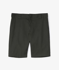 Inspired by workwear, these slim fit shorts by Dickies are designed to be both convenient and comfortable for your working days. Sitting below the waist and reaching just above the knee, this khaki garment comes with functional details in the form of easy access pockets and even a practical phone pocket. It is made of a dual blend twill construction for durability and a wrinkle and stain-resistant fabric, so you’ll have no issues taking care of it! Solid Workwear Shorts With Pockets, Workwear Shorts With Welt Pockets, Khaki Workwear Shorts With Side Pockets, Workwear Shorts With Side Pockets, Workwear Solid Shorts With Side Pockets, Casual Khaki Shorts For Work, Solid Color Workwear Shorts With Welt Pockets, Utility Workwear Shorts With Hip Pockets, Utility Cargo Shorts For Workwear