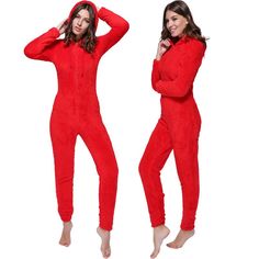 Let us make our coming winter nights more interesting with the purchase of these vibrant colored plus sized jumpsuits. The super comfy material of polyester and solid design on it has enhanced its style statement. This full-length hooded sleepwear will add a wonderful sense of comfort on such chilly nights.

Specifications
 Gender: Women
Sleeve Length(cm): Full
Pattern Type: Solid
Brand Name: GeraldBlack
Collar: Hooded
Decoration: None
Season: Winter
Sleeve Style: Regular
Material: Polyester
Col Plus Sized, Winter Nights, Women Sleeve, Style Statement, Winter Women, Warm Winter, Sleeve Styles, Onesies, Hot Pink