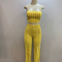 We Have All The Size’s And Color Casual Fitted Yellow Sets, Casual Yellow Stretchy Sets, Casual Yellow Stretch Sets, Yellow Sleeveless Set For Spring, Sleeveless Yellow Sets For Spring, Yellow Sleeveless Spring Sets, Trendy Yellow Stretch Jumpsuits And Rompers, Trendy Stretch Yellow Jumpsuits And Rompers, Fitted Yellow Jumpsuits And Rompers For Spring