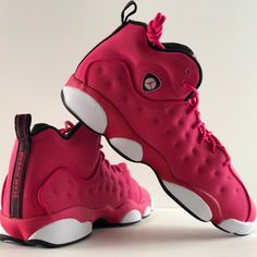 Jordan Jumpman Team Ii Gs Rush Pink/Black Condition: New With 1/2 Box. Box Top Is Missing Color - Rush Pink/Rush Pink-Black-Rose Intense Material - Fully Leather Size: Youth 9 A Throwback Jordan Team Shoe Based On The Aj 13, Originally Built For The Court. But This Version Is Perfect For Off-Court Wear Too. Pricing Won’t Be Discussed In Comments, Please Use Offer Button If Interested. No Trades. Jordan 11 Bred, Tan Sneakers, Jordan Retro 11, Nike Air Jordan 5, Jordan 9 Retro, Retro 11, Color Rush, Box Top, Toddler Boy Shoes