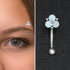 "Titanium eyebrow/rook barbell. This listing is for a single item. ITEM MEASUREMENTS: Available gauges (thickness of barbell): 16g, 14g Available bar lengths: 6mm, 8mm, 10mm, 11mm Gemstone size: 2mm MATERIALS USED: We create this jewelry using highest quality implant grade 23 Titanium (ASTM F-136) - best choice for people with sensitive skin. However, pure titanium version can be made upon request. SHIPPING & HANDLING: We will pack your jewelry with great care. It will come in a small and ve Eyebrow Piercing Jewelry, Piercing Eyebrow, Eyebrow Ring, Eyebrow Piercing, Curved Bar, Cuff Jewelry, Body Jewellery, Jewelry Creation, Piercing Jewelry