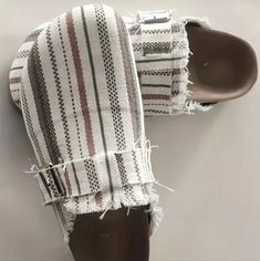 Brand New Striped Clogs White With Stripes In Shades Of Brown, Orange, And Blue Size 11 New To Poshmark?! Sign Up And Use My Referral Code Monkeybutt1465 For $10 Off Your First Purchase! Casual White Clogs For Vacation, Casual White Slip-on Mules, Comfortable White Beach Clogs, Comfortable White Clogs For Beach, Comfortable White Clogs For The Beach, White Flat Heel Clogs For Spring, White Spring Clogs With Flat Heel, Casual White Vacation Slippers, White Flat Heel Clogs For Summer